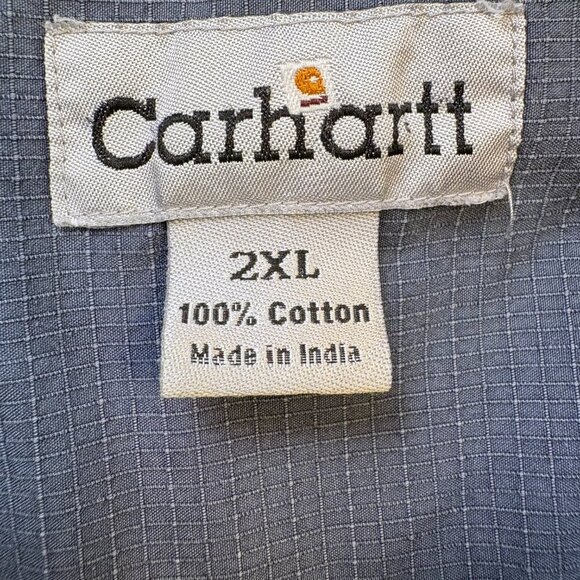 Carhartt Ripstop Utility Work Shirt Faded Blue Men's 2XL - Picture 6 of 8